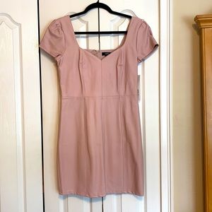 Aqua faux leather cocktail dress, NWT